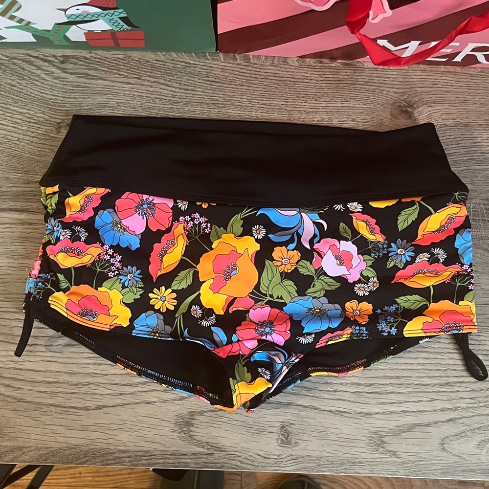 Pink Victorias Secret Floral Bikini Bottoms